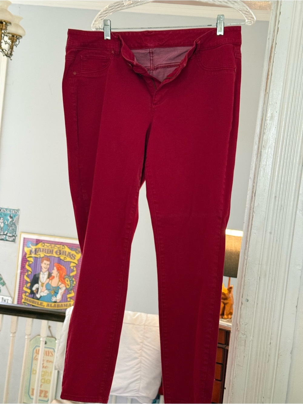 Maurices Deep Wine Skinny Jeans